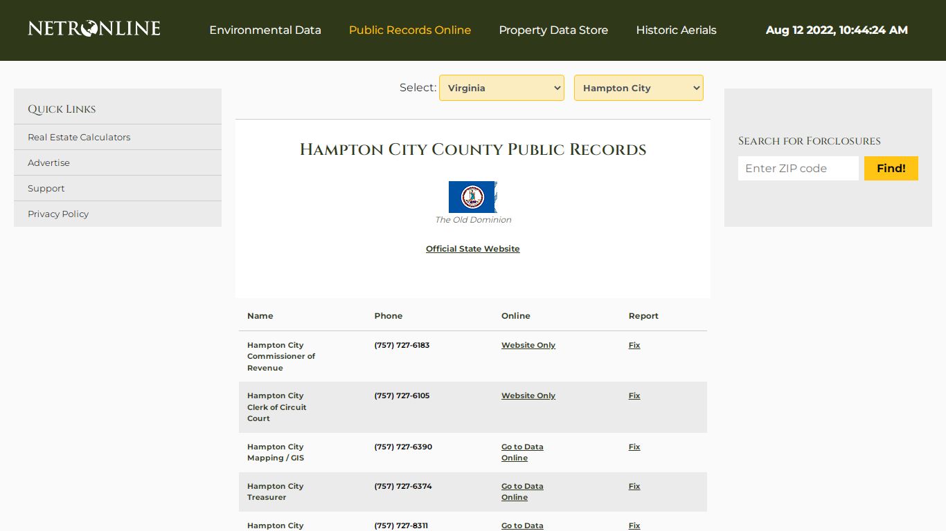 NETR Online • Hampton City • Hampton City Public Records ...